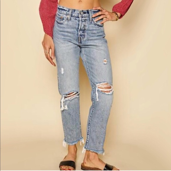 levi's wedgie selvedge straight jeans lost inside